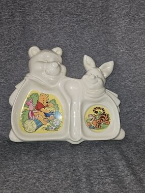 Disney Vintage Winnie the Pooh Divided Snack Tray
